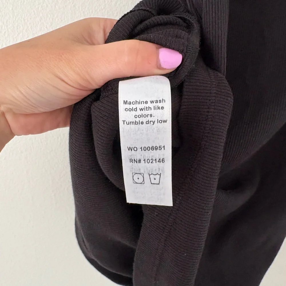 Michael Stars Black Coco Ruched Ribbed Boatneck Tank Size Small - Picture 13 of 13